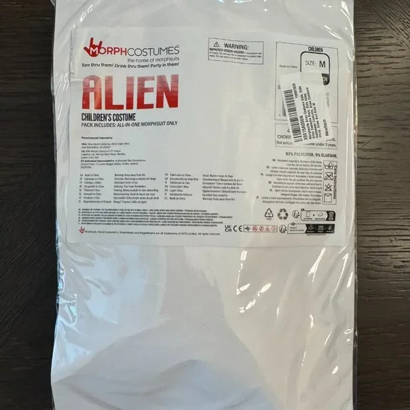 Alien Kids Costume, Size Youth M - Picture 6 of 7